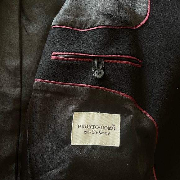 Pronto Uomo 100% Cashmere Long Coat- SIZE:46R - Picture 5 of 7